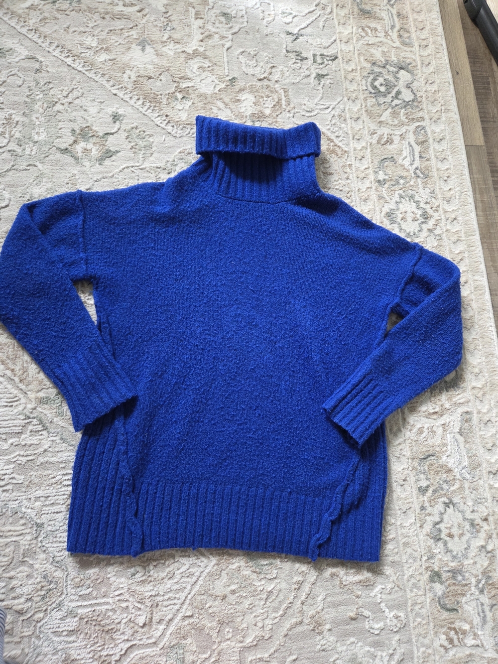 Adrienne Vittadini Royal Blue Turtleneck Sweater